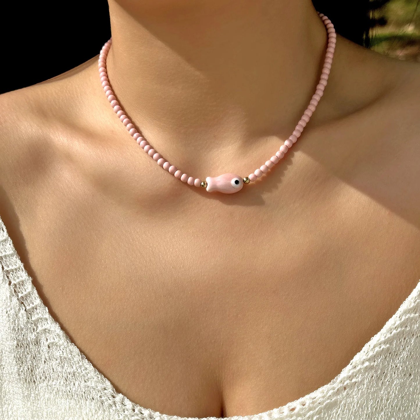 Bohemian Starfish Beach Necklace for Women | Pearl Beaded Choker | Summer | USA