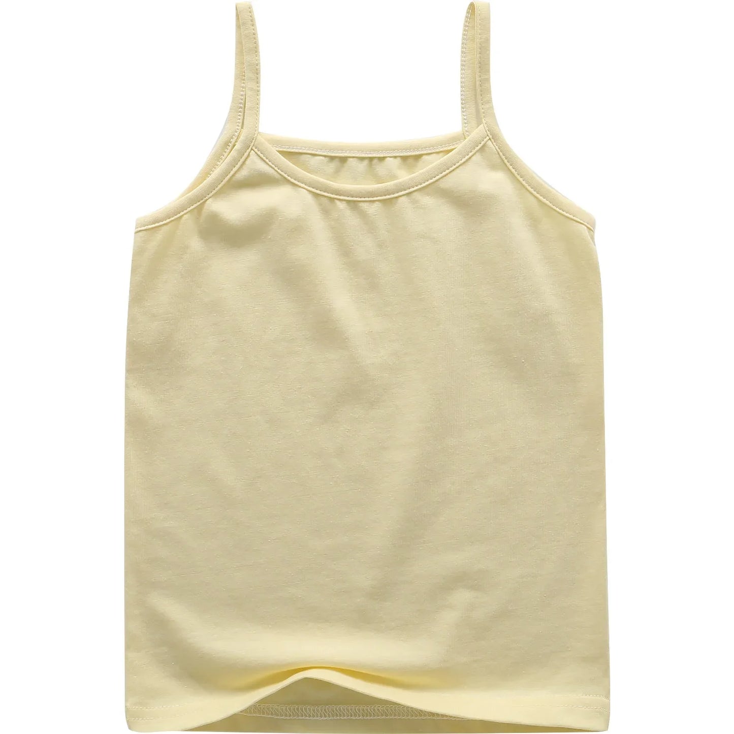 2025 Summer Cotton Girls Tanks Top Breathable Underwears Children Camisoles Kids Solid Color Undershirt Sleeveless Vest Age 3-8