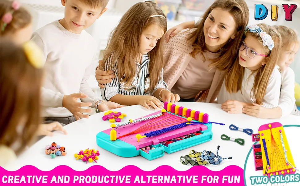 Friendship Bracelet Making Kit for Girls | Arts Crafts String Maker | Birthday Gift | USA
