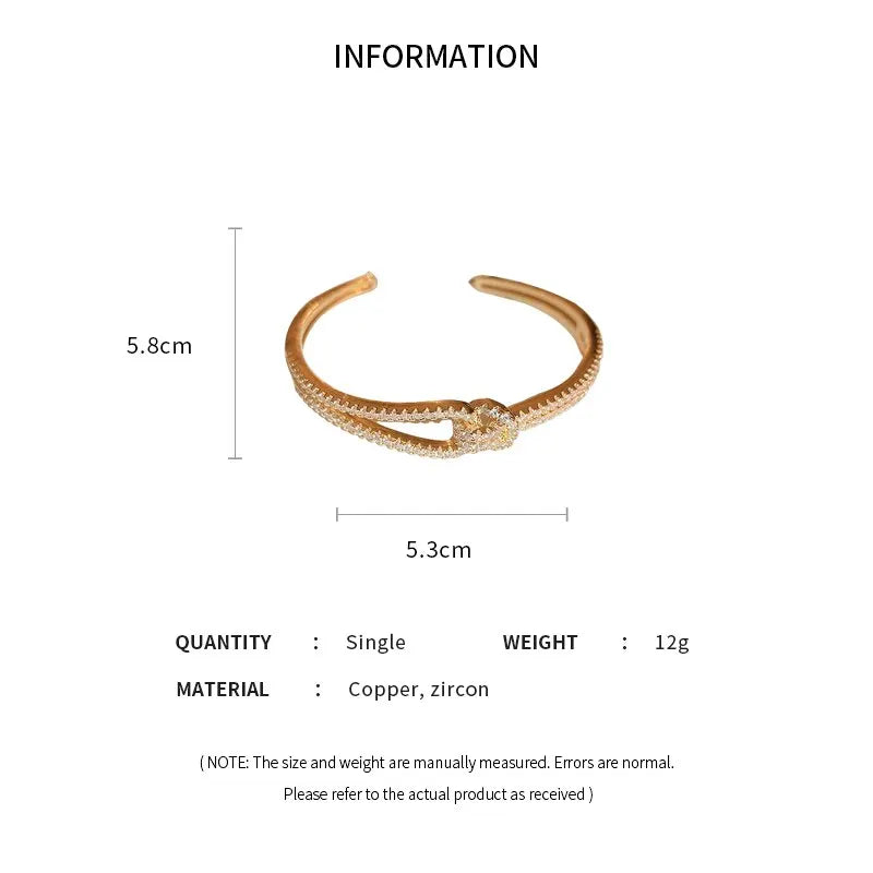 Full Zircon Cuff Bracelet | Gold Plated Copper Minimalist Bangle | USA Australia