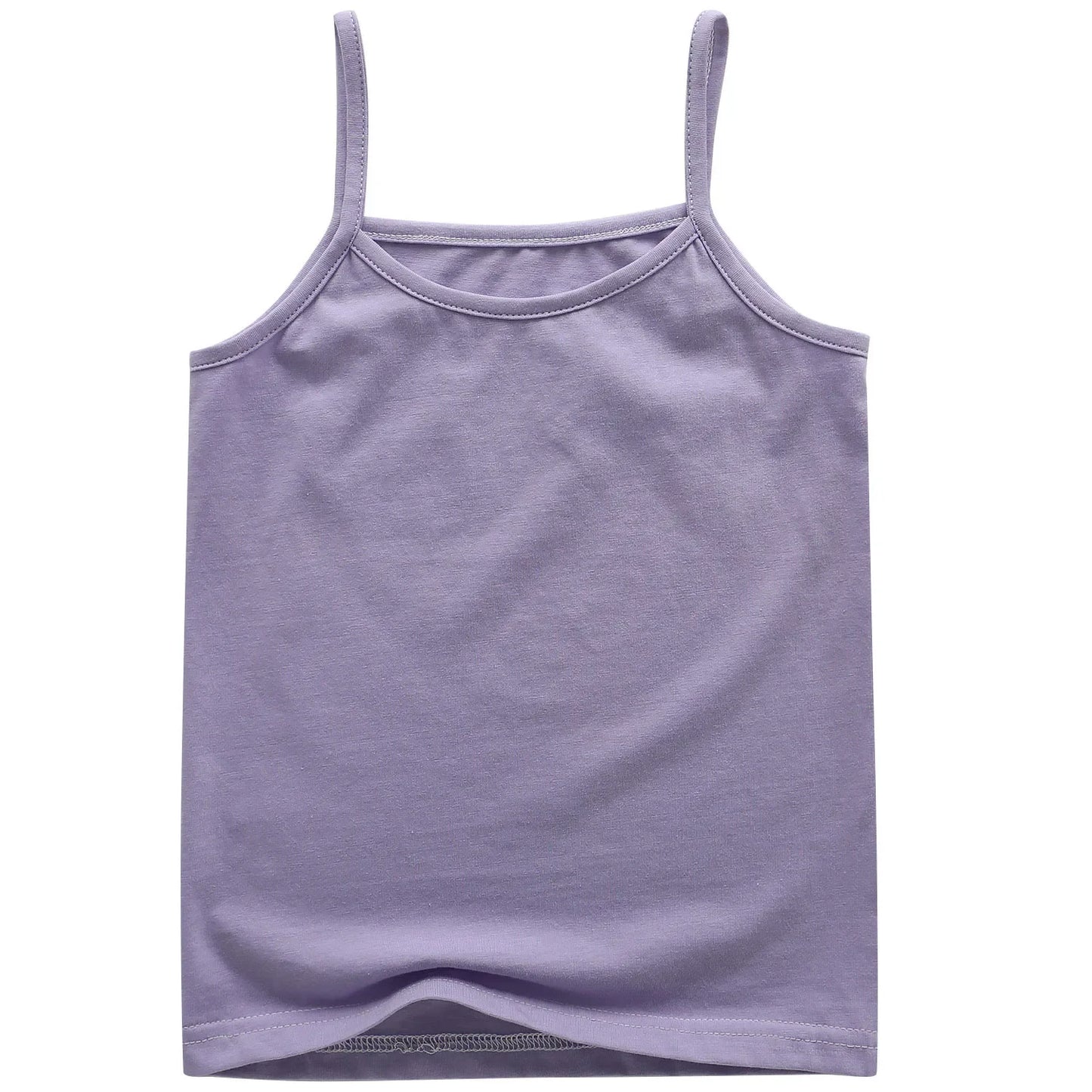 2025 Summer Cotton Girls Tanks Top Breathable Underwears Children Camisoles Kids Solid Color Undershirt Sleeveless Vest Age 3-8