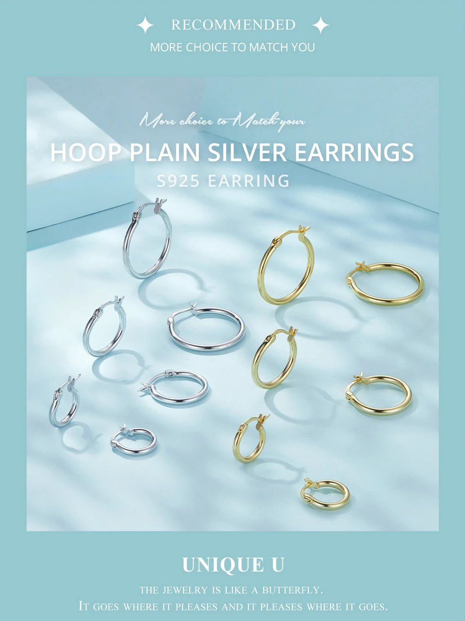 Classic Sterling Silver Hoop Earrings - Bold Hypoallergenic Hoops