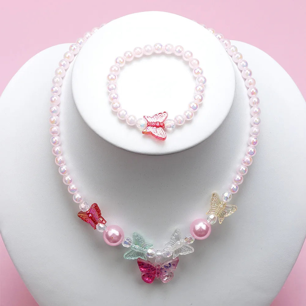DIY Candy Bead Necklace Bracelet Set for Girls | Colorful Kids Jewelry | Ships USA & Australia