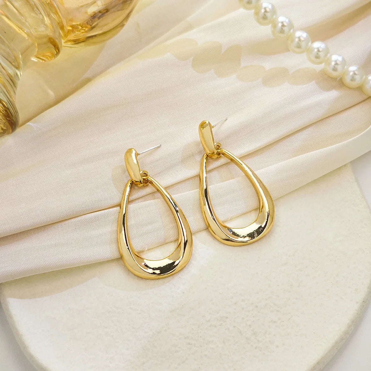 French Geometric Drop Earrings - Luxurious Daily Party Jewelry