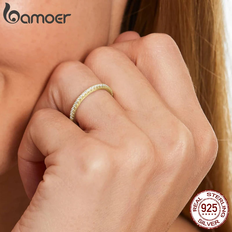 CZ Eternity Ring - White Gold Plated Sterling Silver Band