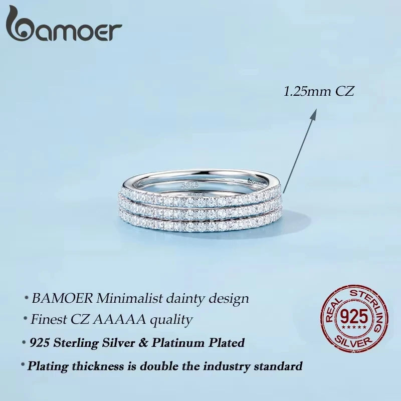 CZ Eternity Ring - White Gold Plated Sterling Silver Band