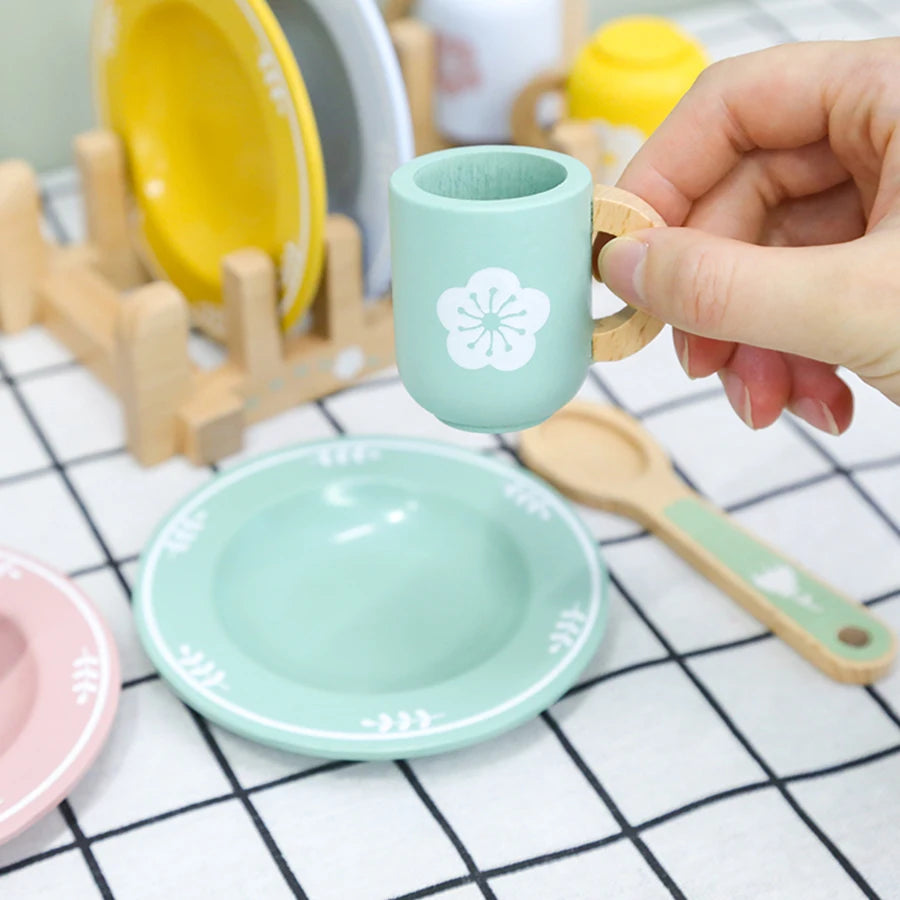 Wooden Kitchen Play Set | Educational Pretend Play Toy for Kids | USA Australia