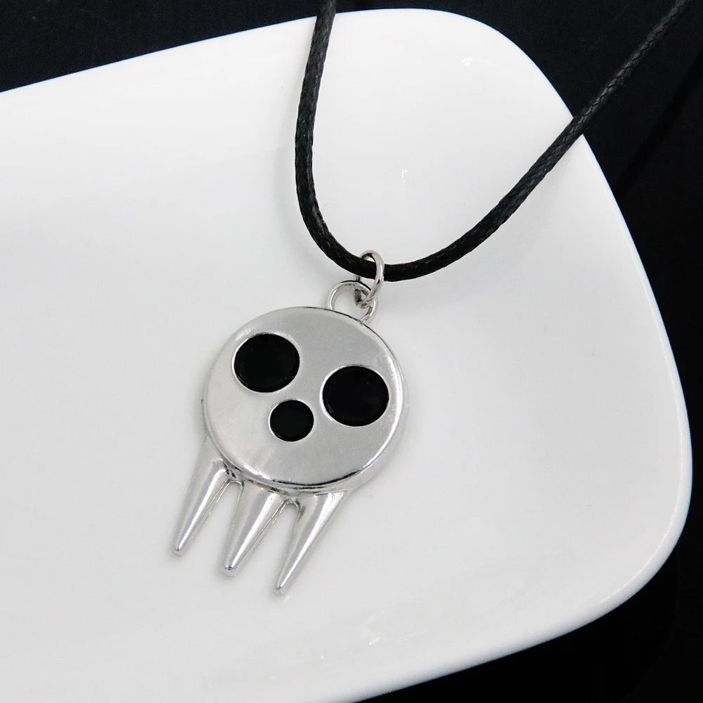 Soul Eater Skull Logo Necklace | Death the Kid Cosplay | Anime Jewelry