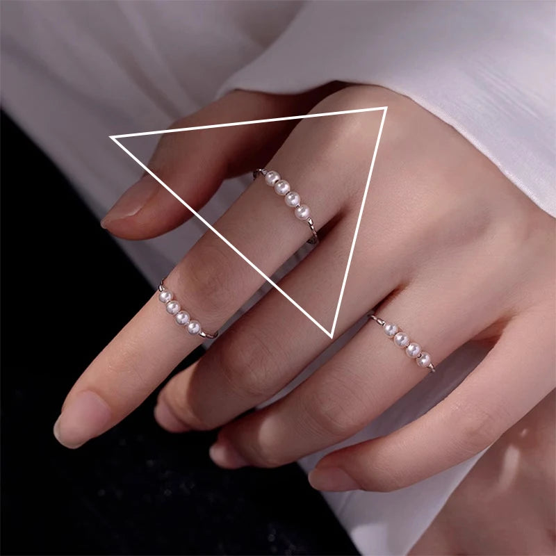 Sterling Silver Flower Bow Ring - Love Combination Adjustable Design