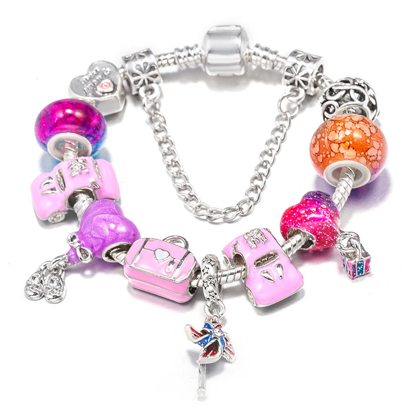 Blue Ocean Turtle Charm Bracelet | Starfish Dolphin Beads | Women Kids | USA