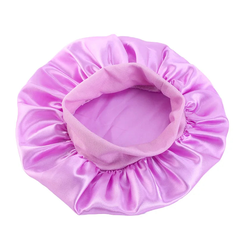 Kids Satin Night Sleep Cap | Wide Band Elastic Turban | Boys Girls | USA