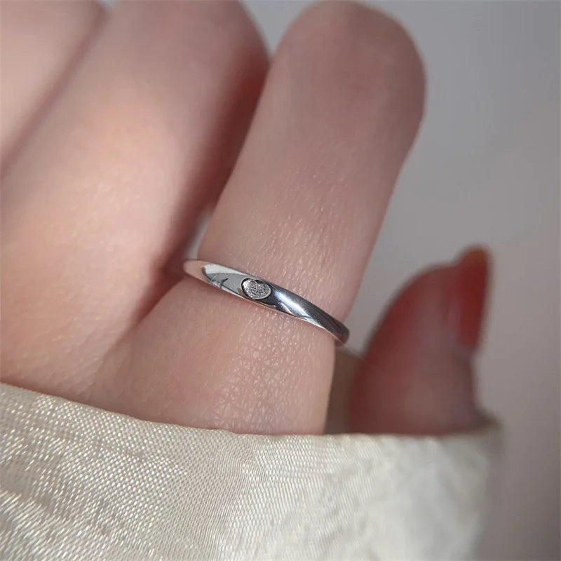 Sterling Silver Flower Bow Ring - Love Combination Adjustable Design