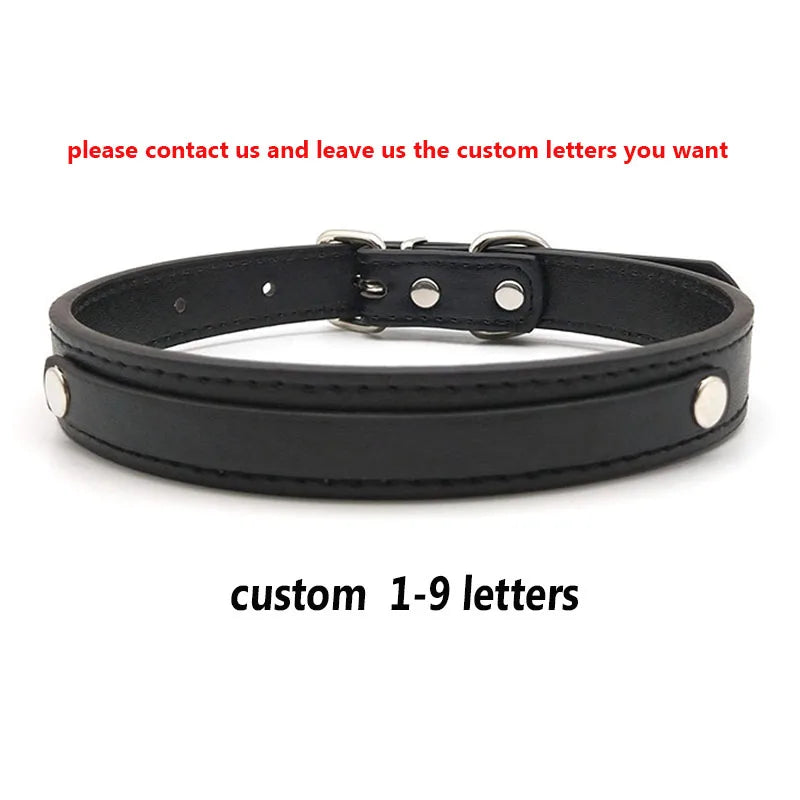 Sexy PU Leather Custom Name Choker | Personalized Collar Necklace | Women and Men