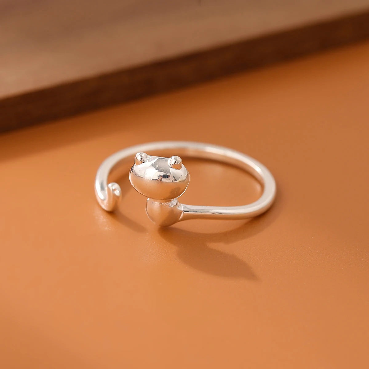 Cute Cat Sterling Silver Ring | Adjustable Animal Design | Women | USA Australia