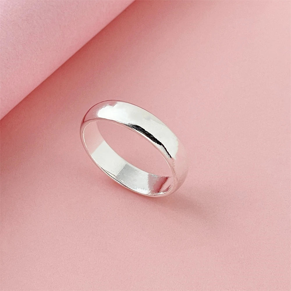 925 Sterling Silver Round Ring | Simple Smooth Band | Sizes 5-11 | USA Australia