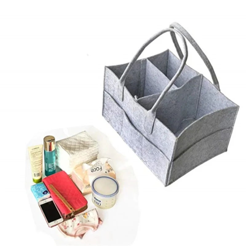 Baby Diaper Wipes Bag Caddy Infant Nappy Organizer Basket Nursery Storage Durabl