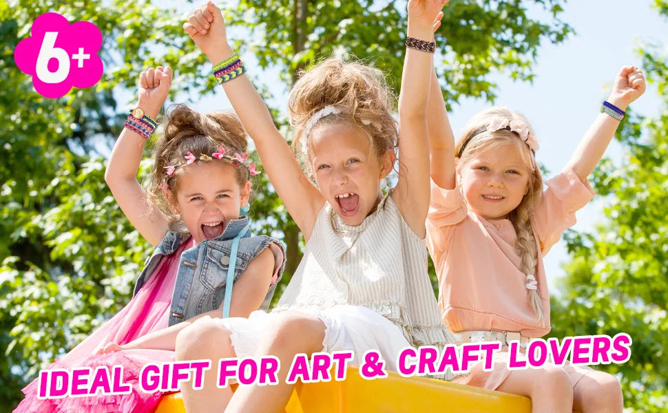 Friendship Bracelet Making Kit for Girls | Arts Crafts String Maker | Birthday Gift | USA