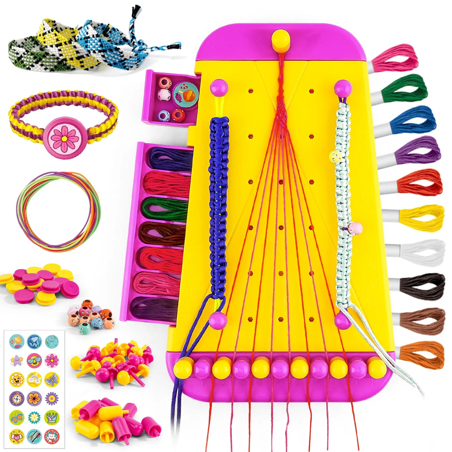 Friendship Bracelet Making Kit for Girls | Arts Crafts String Maker | Birthday Gift | USA