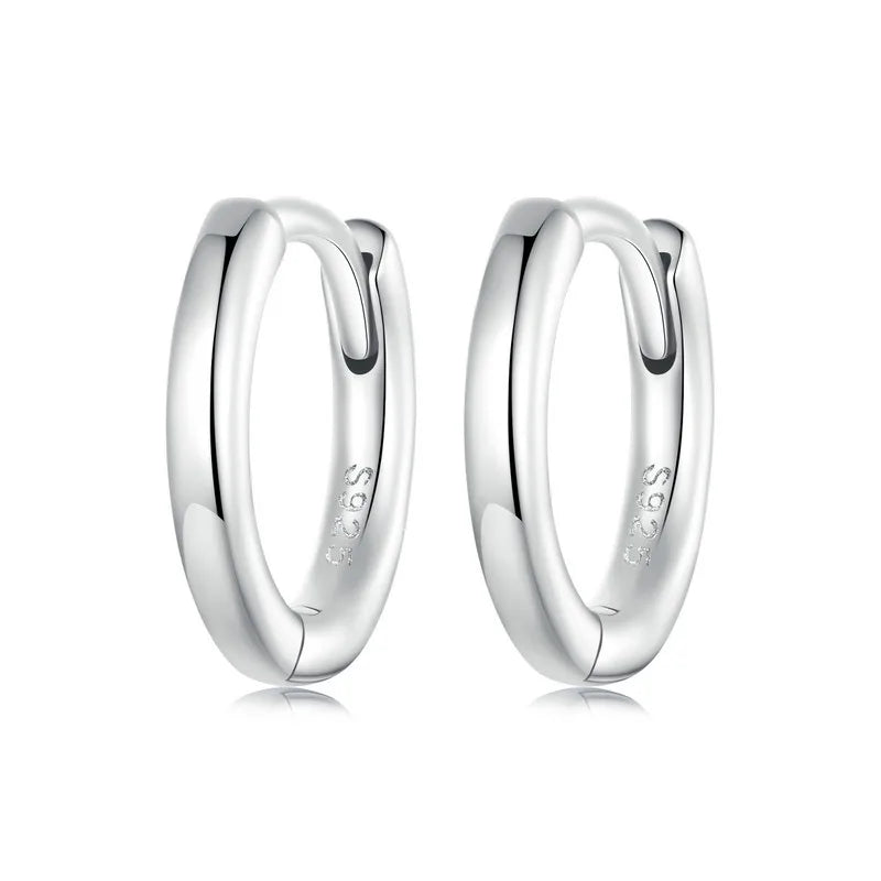 Minimalist Huggie Hoop Earrings - 18K Gold Plated Sterling Silver