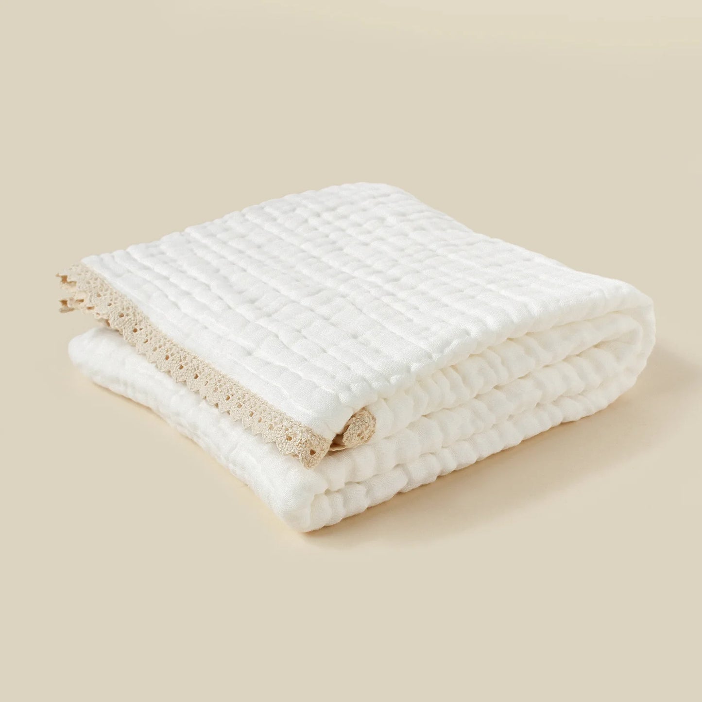 Organic Bamboo Cotton Baby Blanket - 6-Layer Muslin Swaddle