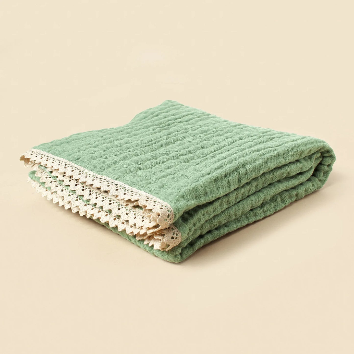 Organic Bamboo Cotton Baby Blanket - 6-Layer Muslin Swaddle