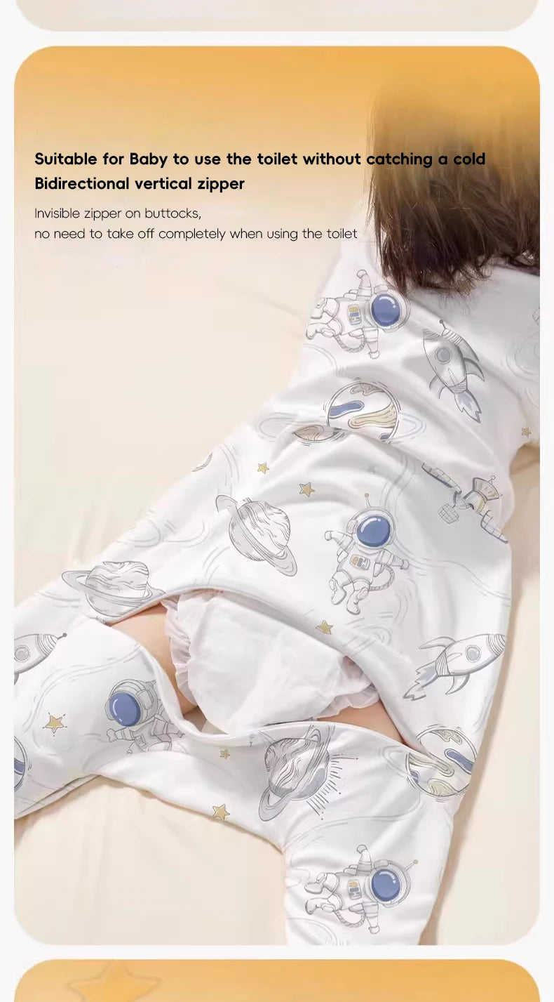 AIBEDILA Kids Onesie Boys Girls Long Sleeve Bamboo Cotton Pajamas Children Winter Cartoon Pyjama Baby Sleepwear Sleeping Bag