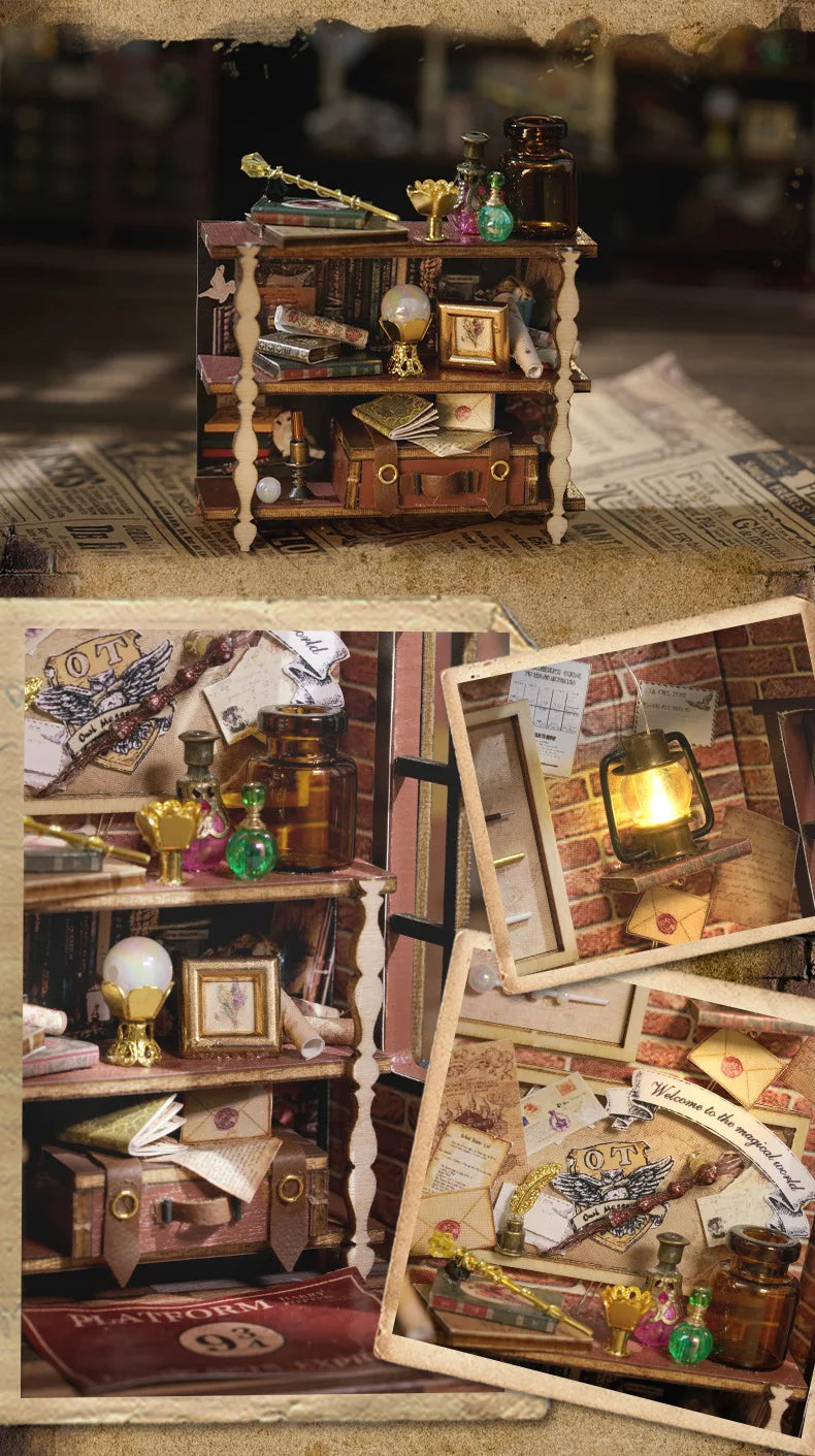 DIY Wooden Dollhouse Miniature | Magic Shop Retro Home Model | USA Australia