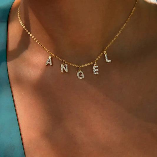 Personalized Initial Name Necklace | Stainless Steel Letter Pendant | USA