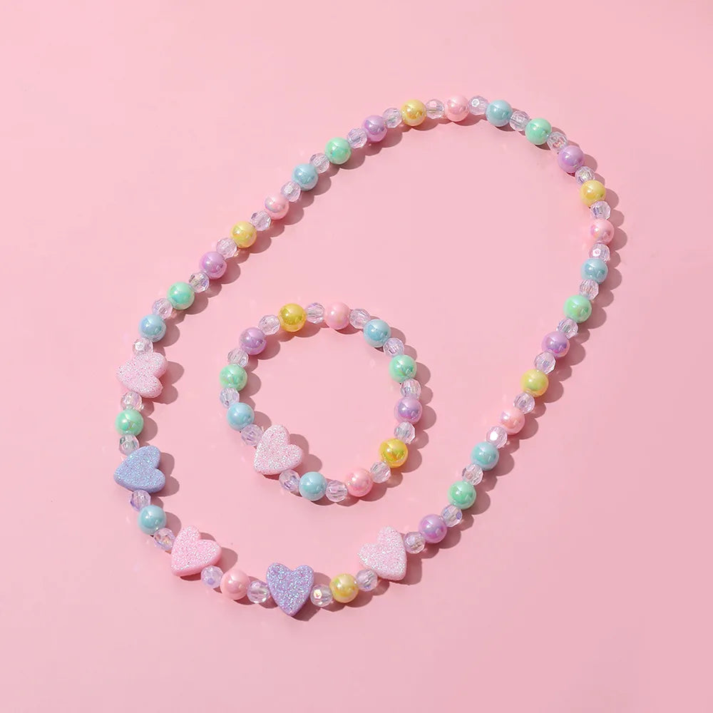 DIY Candy Bead Necklace Bracelet Set for Girls | Colorful Kids Jewelry | Ships USA & Australia