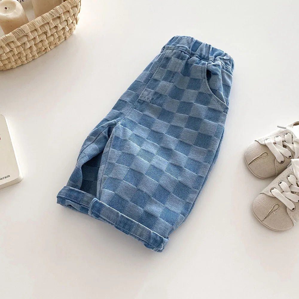 Solid Color Kids Pants - Elastic Waist Casual Trousers (1-6 Years)