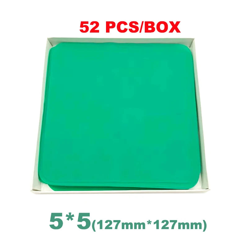 36/52 PCS/Box Dental Rubber Dam Sheet Natural Latex Rubber Barrier Dams 5*5" 6*6" for Kids Adults Teeth Whitening Materials