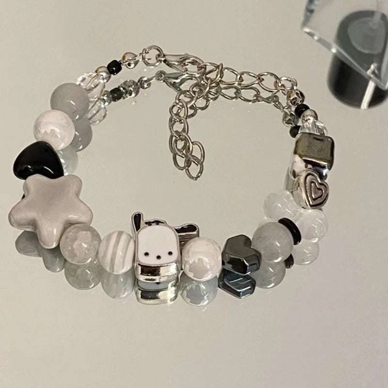 Hello Kitty Sanrio Bracelet | Cute Bell Beaded Charm | Women's Fashion | USA
