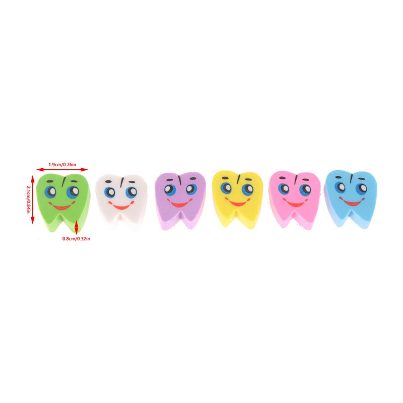 20 Pcs/Bag Molar Shaped Tooth Rubber Erasers Dentist Dental Clinic School Gift Student Rubber