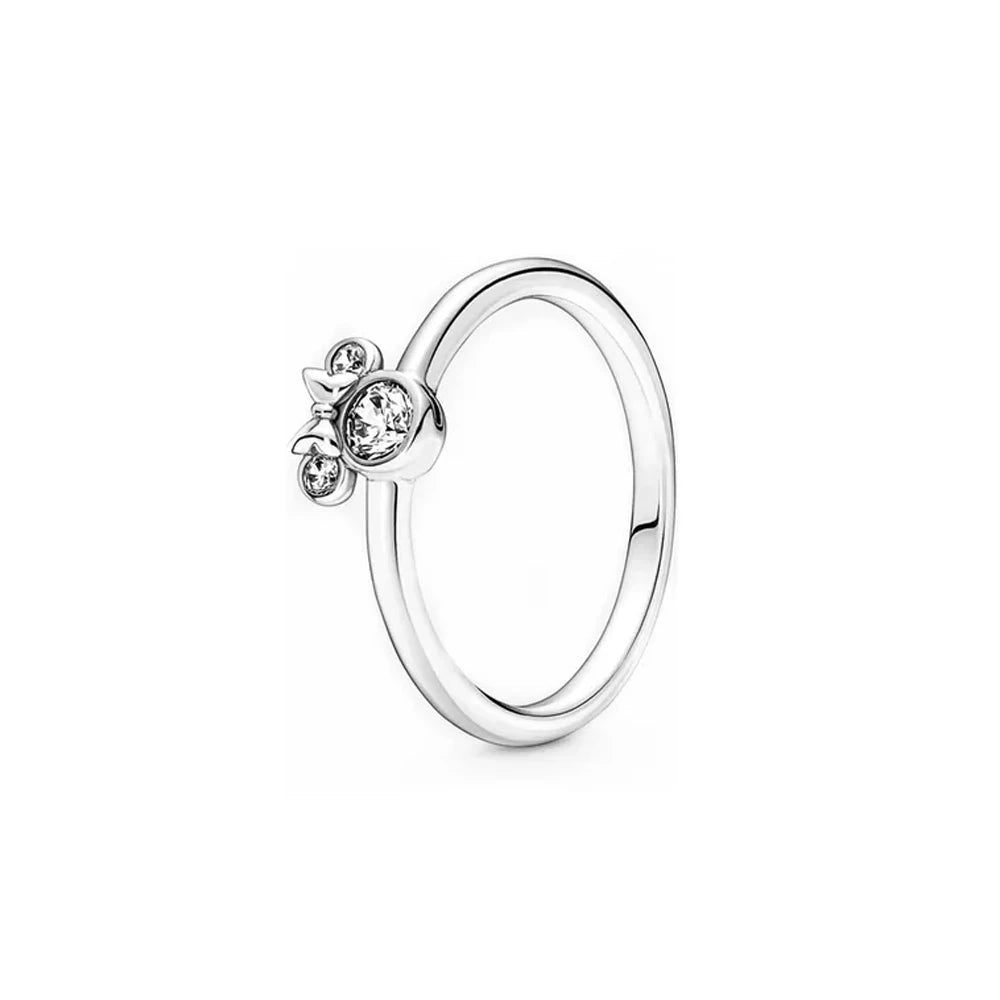 925 Silver Originales Miniso Disney Mickey Minnie butterfly Daisy Wedding Ring Set For Woman Luxury Jewelry Party Gift