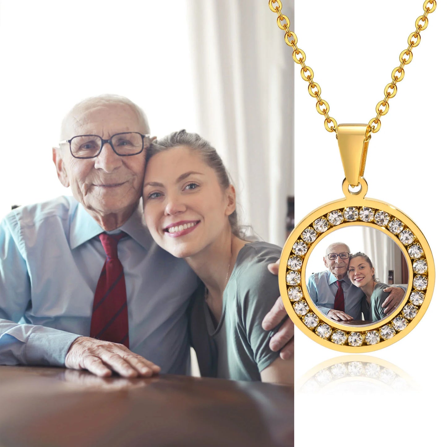 Custom Photo Pendant Necklace | Personalized Memory Locket | USA Australia