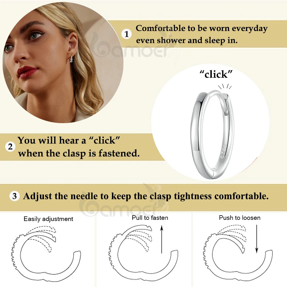 Minimalist Huggie Hoop Earrings - 18K Gold Plated Sterling Silver