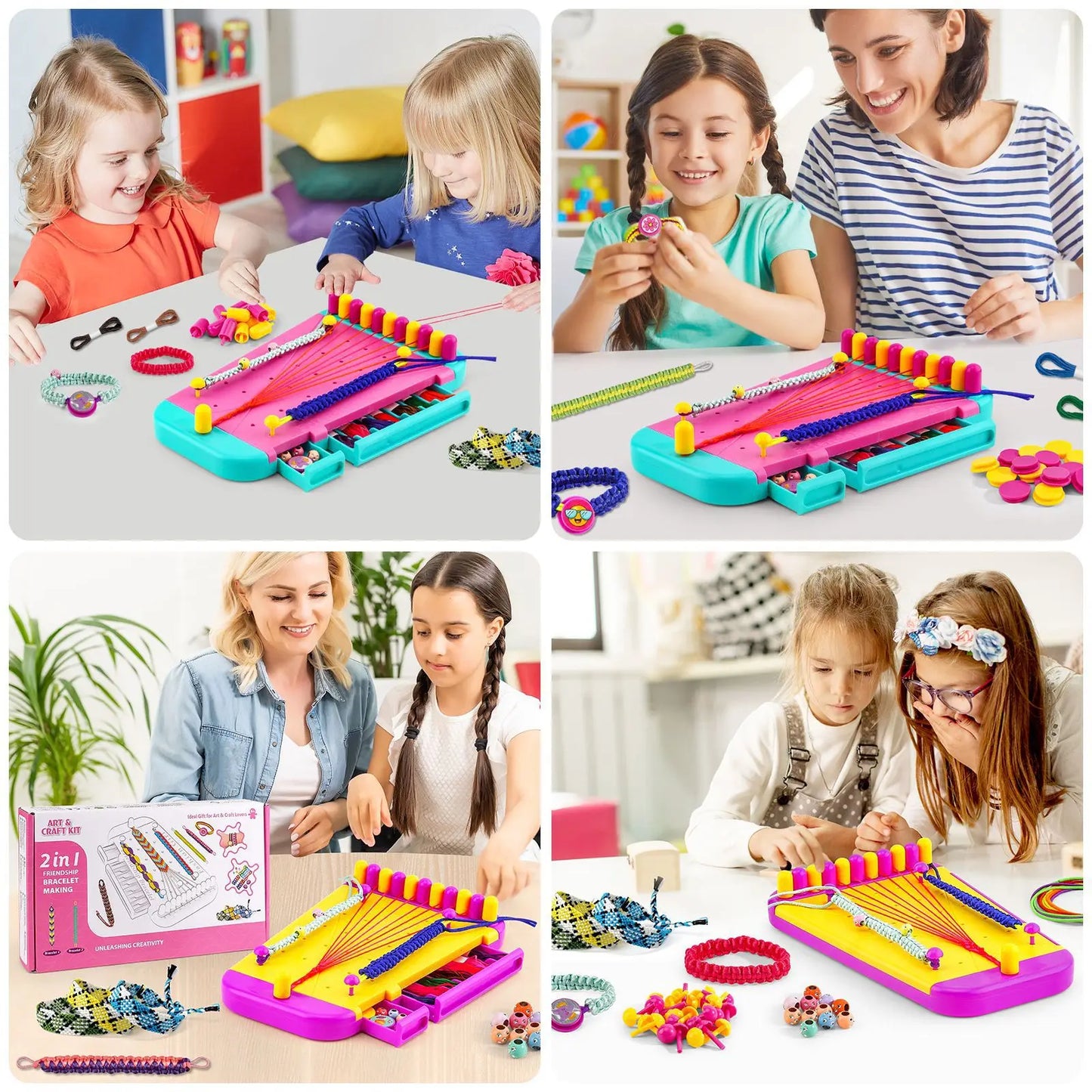 Friendship Bracelet Making Kit for Girls | Arts Crafts String Maker | Birthday Gift | USA
