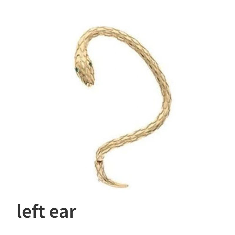 Gothic Snake Ear Clip Earrings - Winding Hip-Hop Party Charm