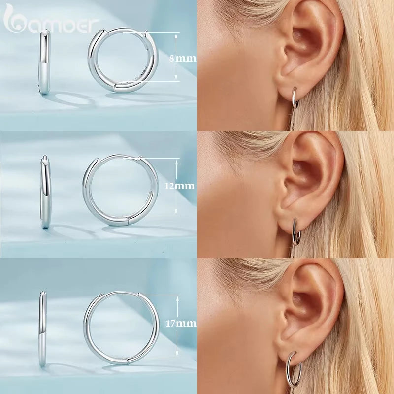 Minimalist Huggie Hoop Earrings - 18K Gold Plated Sterling Silver