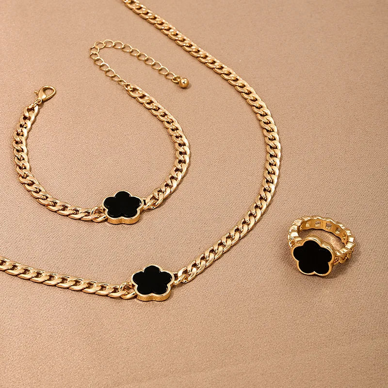 Summer Sweetness Cute Metal Delicacy Red Cherry Pendant Necklace Set for Women  Wedding Party Jewelry Sets Birthday Gift