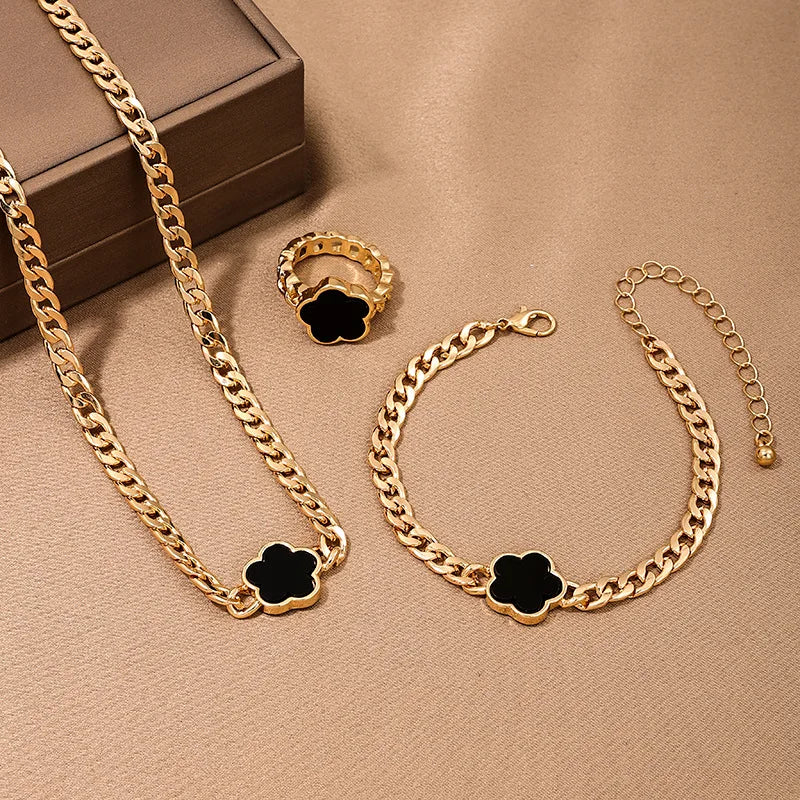 Summer Sweetness Cute Metal Delicacy Red Cherry Pendant Necklace Set for Women  Wedding Party Jewelry Sets Birthday Gift
