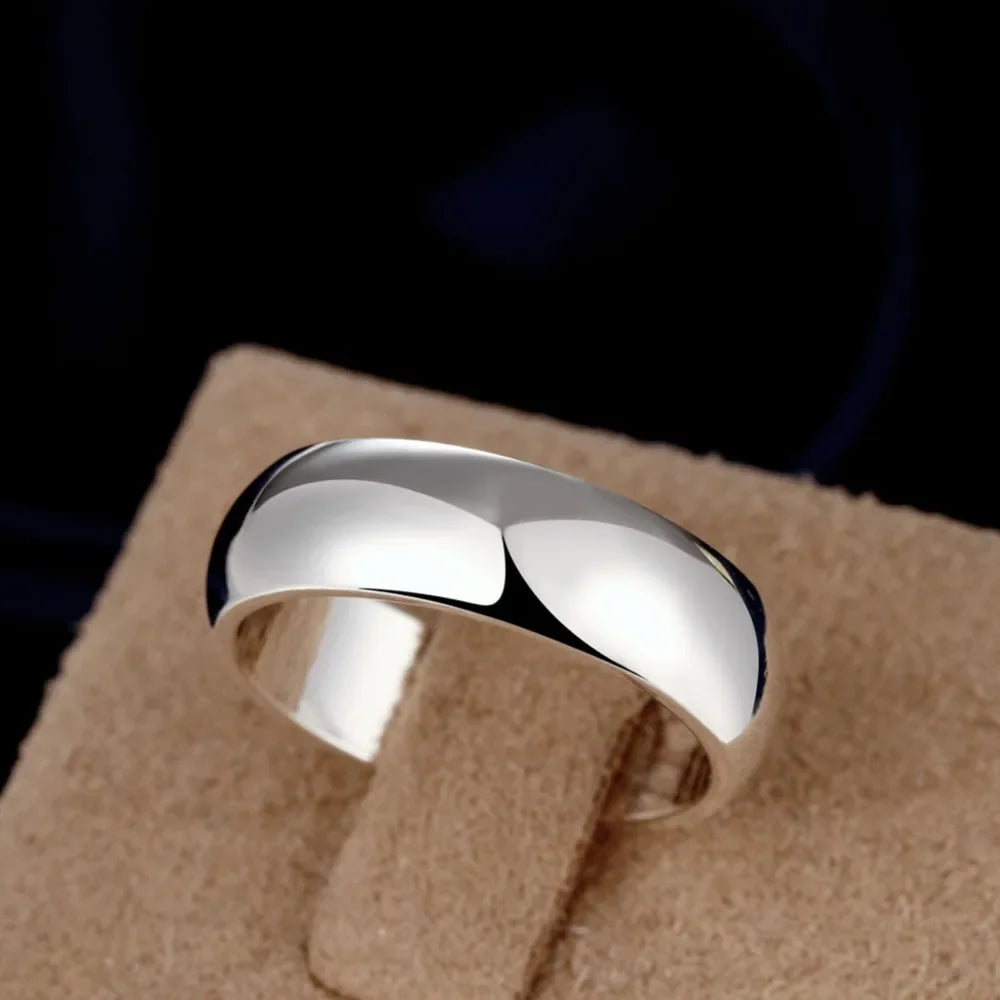 925 Sterling Silver Round Ring | Simple Smooth Band | Sizes 5-11 | USA Australia