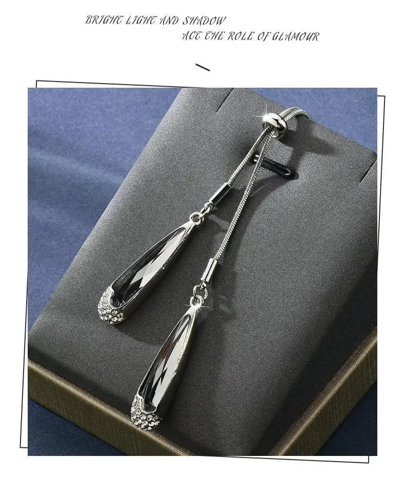Vintage Crystal Sweater Chain 2025 | Water Drop Long Necklace | Wedding Party