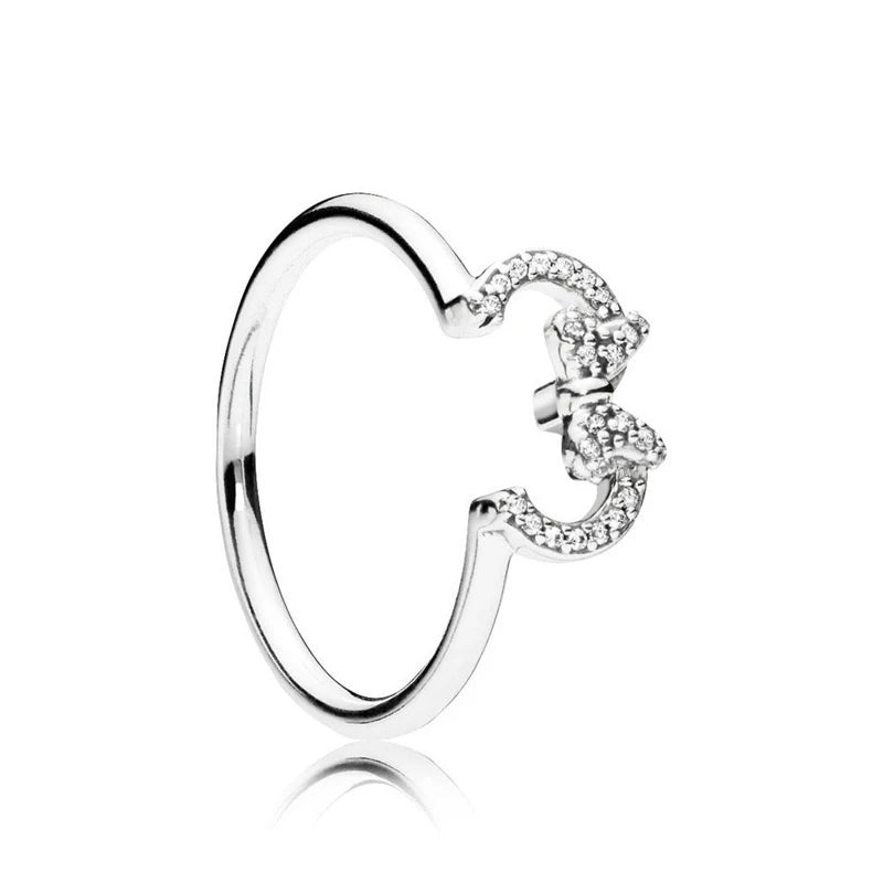 925 Silver Originales Miniso Disney Mickey Minnie butterfly Daisy Wedding Ring Set For Woman Luxury Jewelry Party Gift