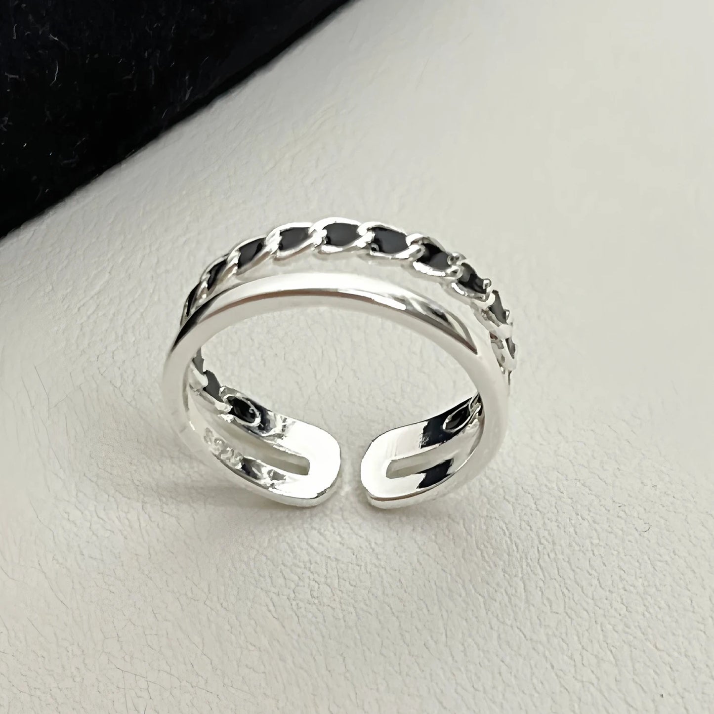Sterling Silver Flower Lace Ring | CZ Adjustable Korean Fashion | Women | USA
