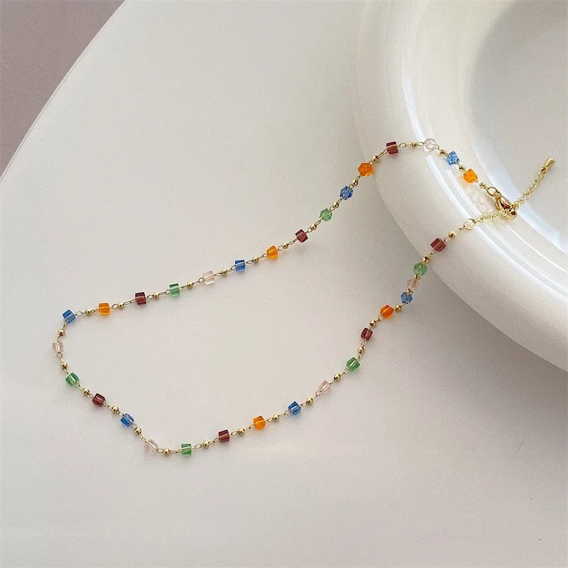 Bohemian Colorful Beaded Necklace Set | Fashion Jewelry Choker | Women