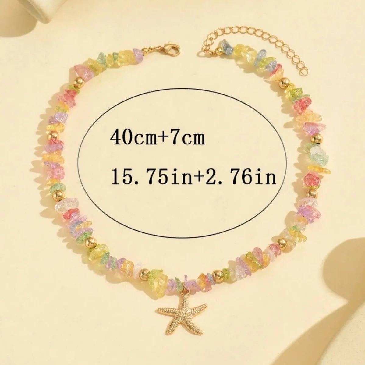 Bohemian Starfish Beach Necklace for Women | Pearl Beaded Choker | Summer | USA