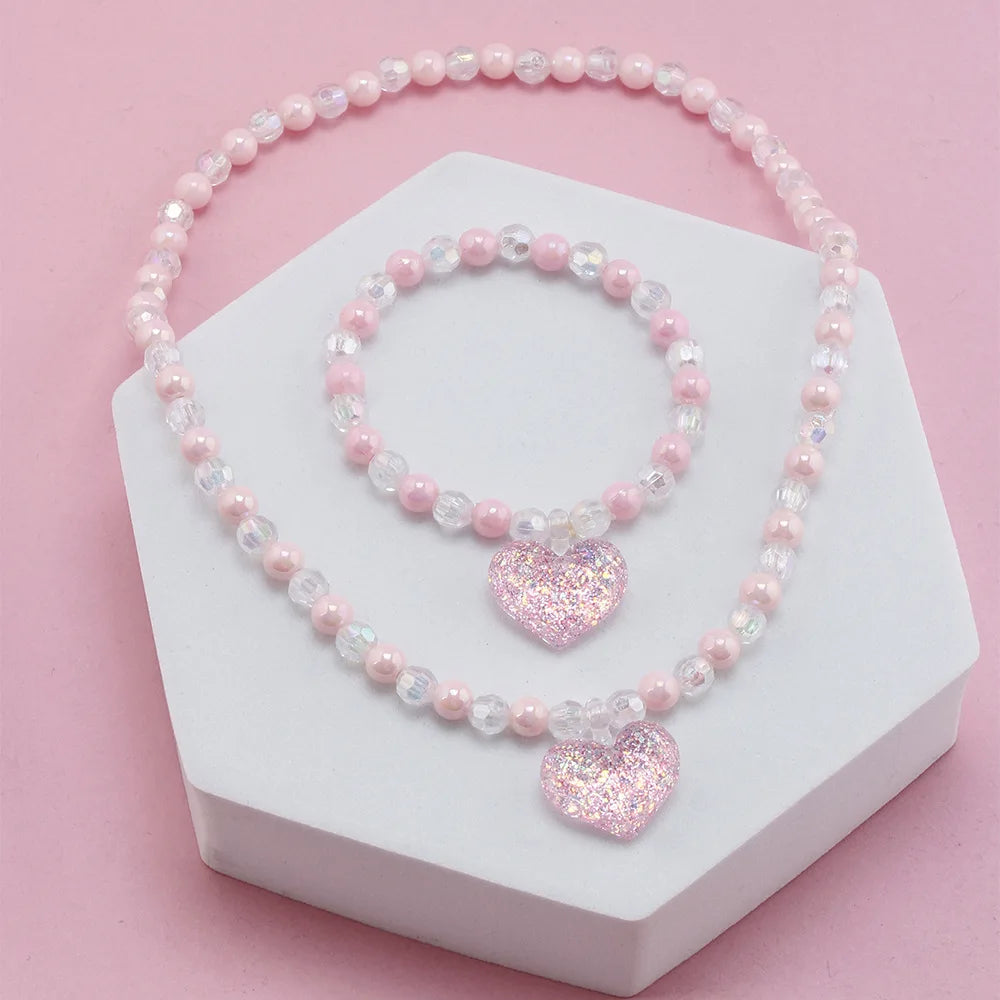 DIY Candy Bead Necklace Bracelet Set for Girls | Colorful Kids Jewelry | Ships USA & Australia