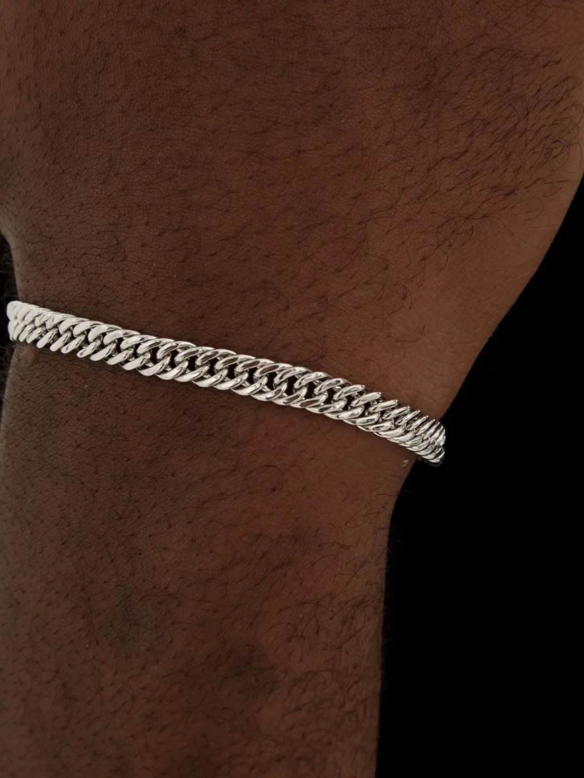 Stainless Steel NK Chain Bracelet | Silver Hip Hop Style | Women Men | USA