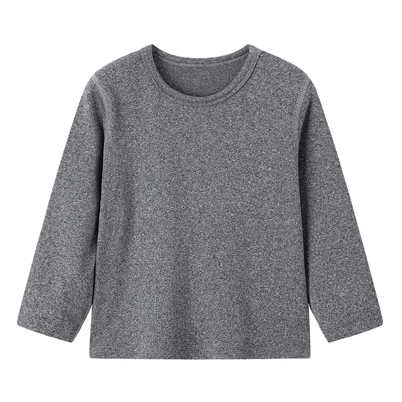1/3/5 Pack Children's Solid Color Long Sleeve T-shirt | Boys Girls | USA